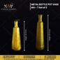 Metal Bottle Pot Vase Set of 2
