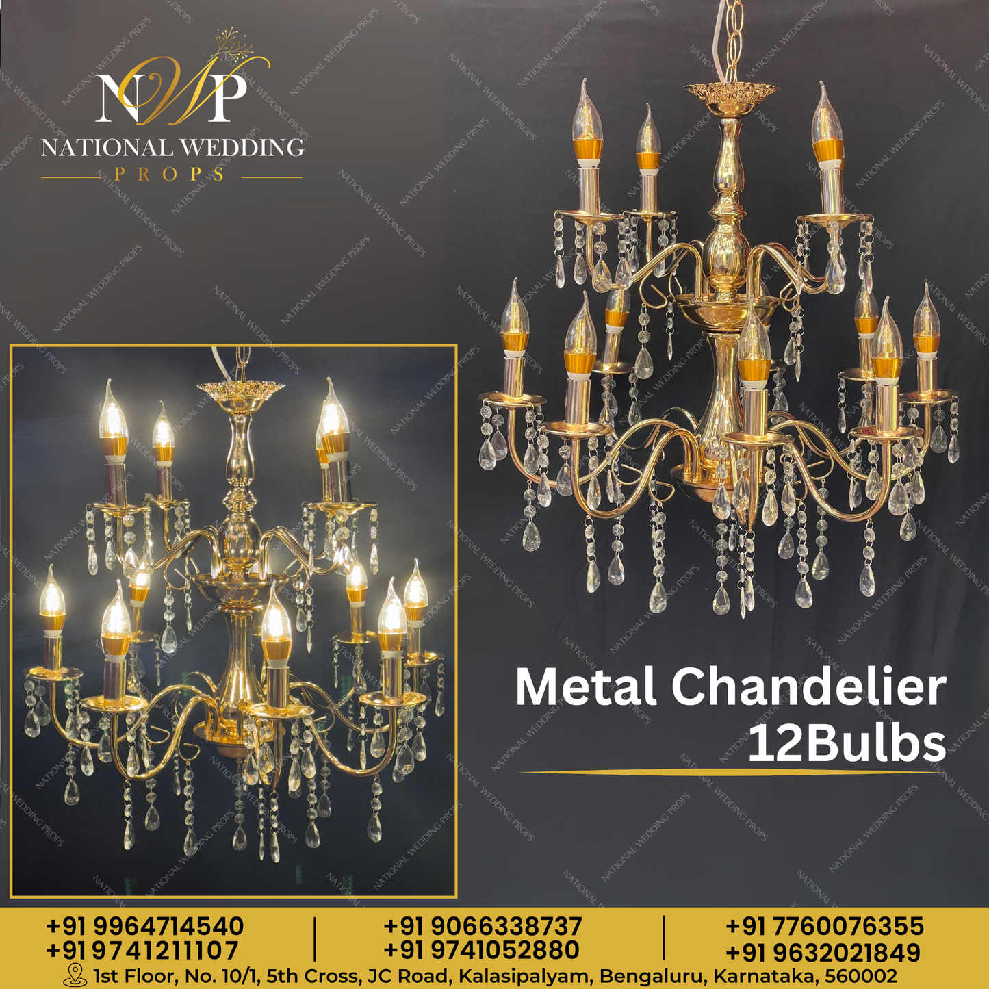 METAL CHANDELIER 12BLUBS