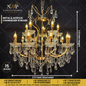 Metal & Acrylic Chandelier 15 Bulbs