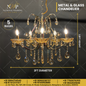 Metal & Glass Chandelier