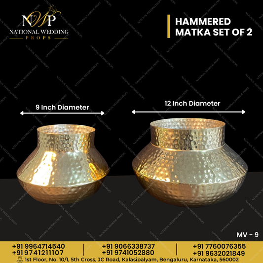 MV9 - HAMMERED MATKA SET OF 2