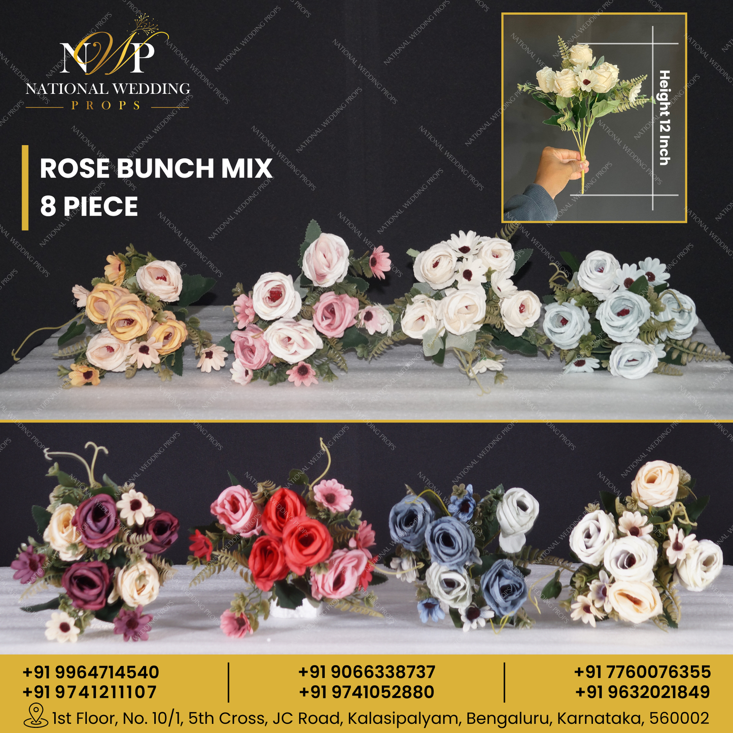 ROSE BUNCH MIX 8 PIECE