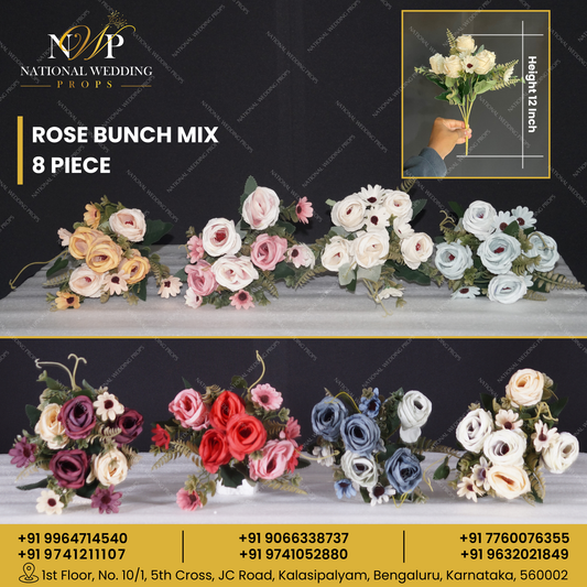 ROSE BUNCH MIX 8 PIECE