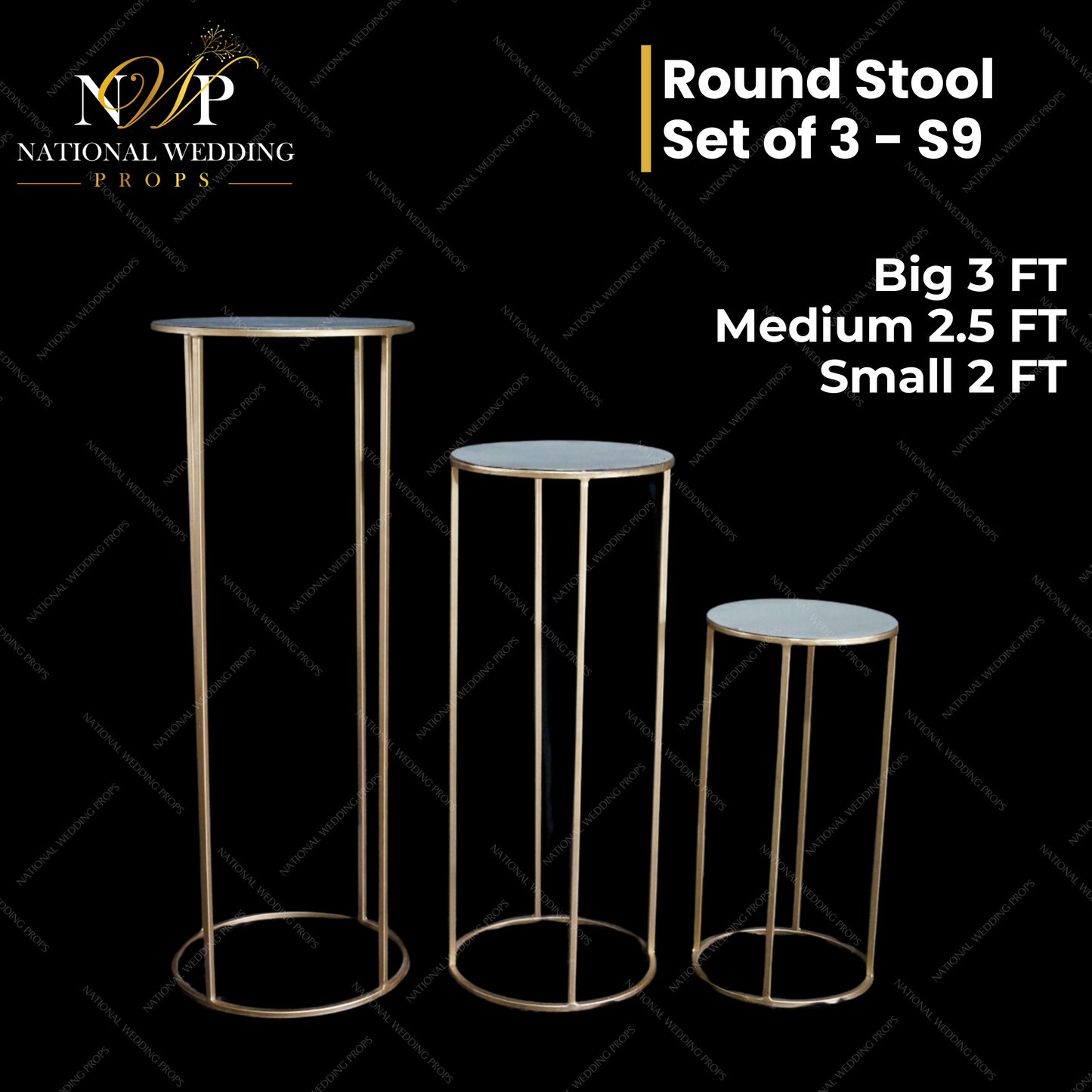 S9 - ROUND STOOL SET OF 3