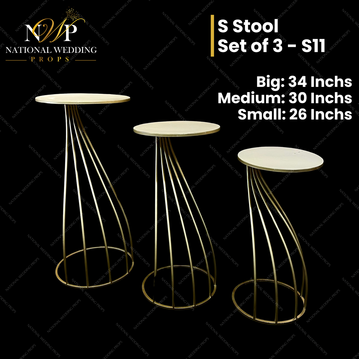 S11 - STOOL SET OF 3