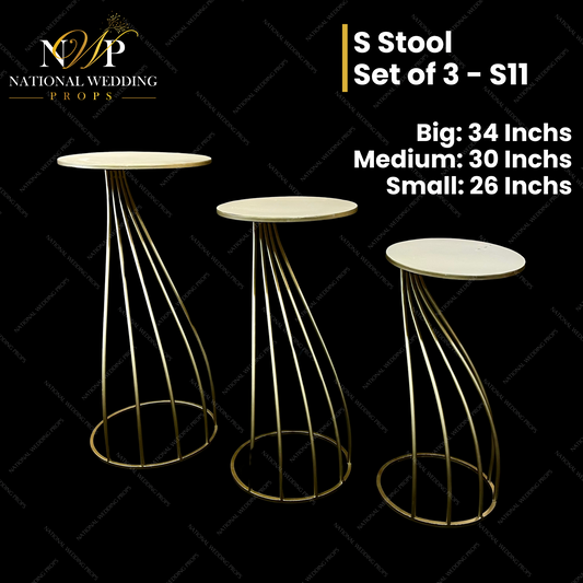 S11 - STOOL SET OF 3