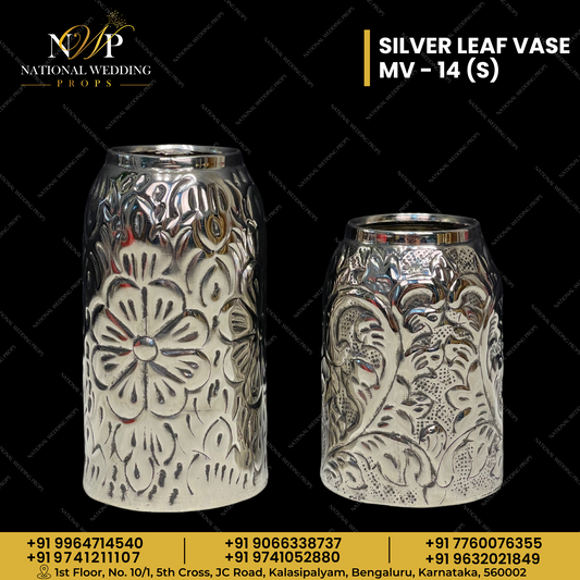 Silver Leaf Vase