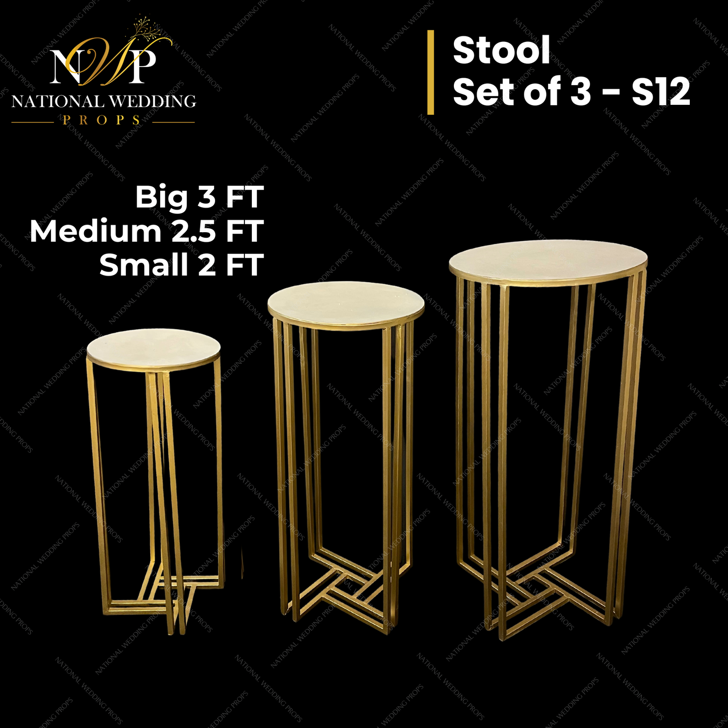 S12 - STOOL SET OF 3