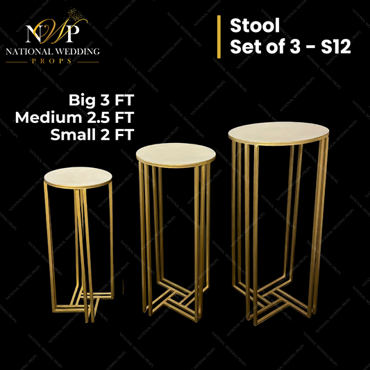 S12 - STOOL SET OF 3