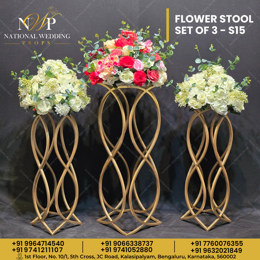 S15 - FLOWER STOOL SET OF 3