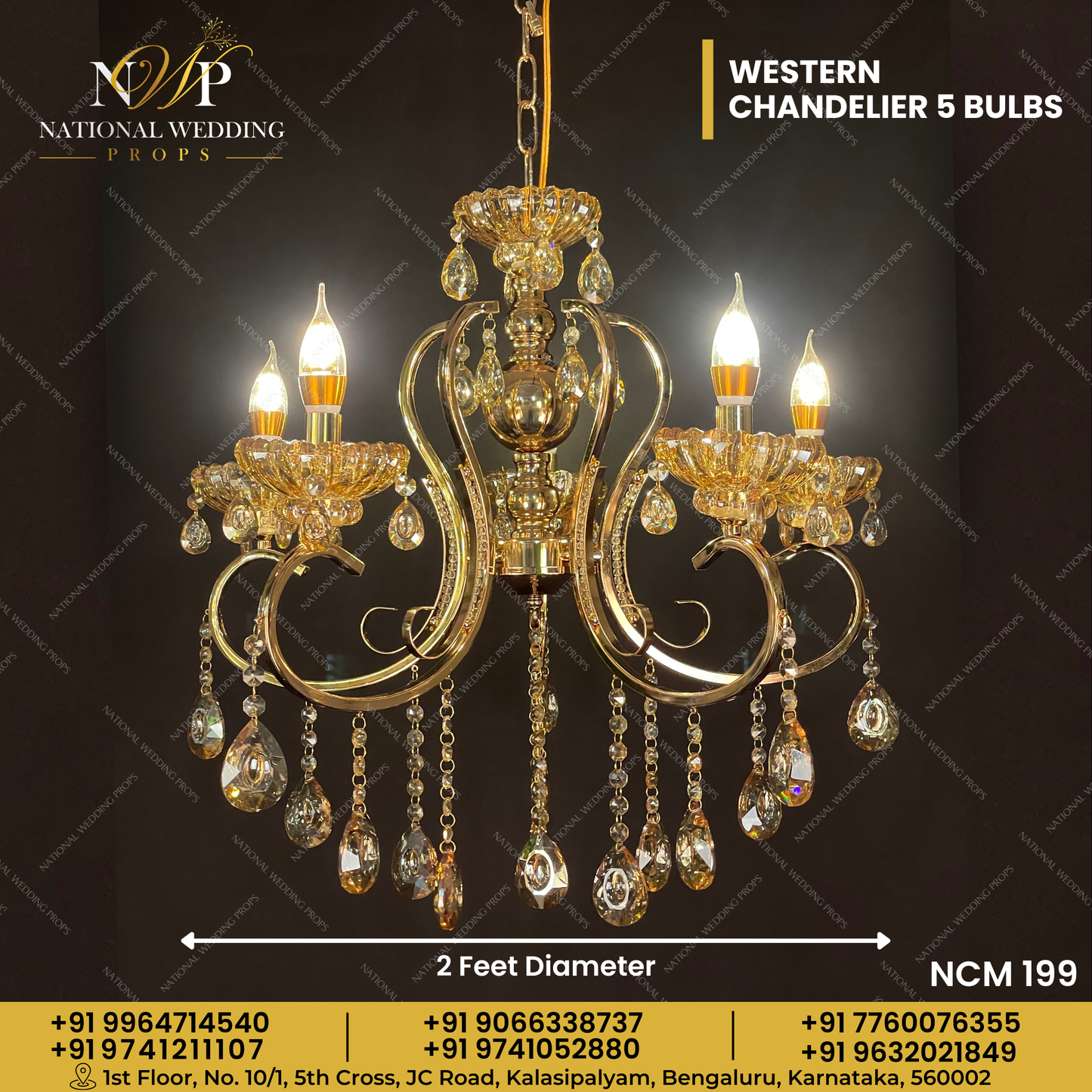 WESTERN CHANDELIER - 5 BULBS (NCM 199)