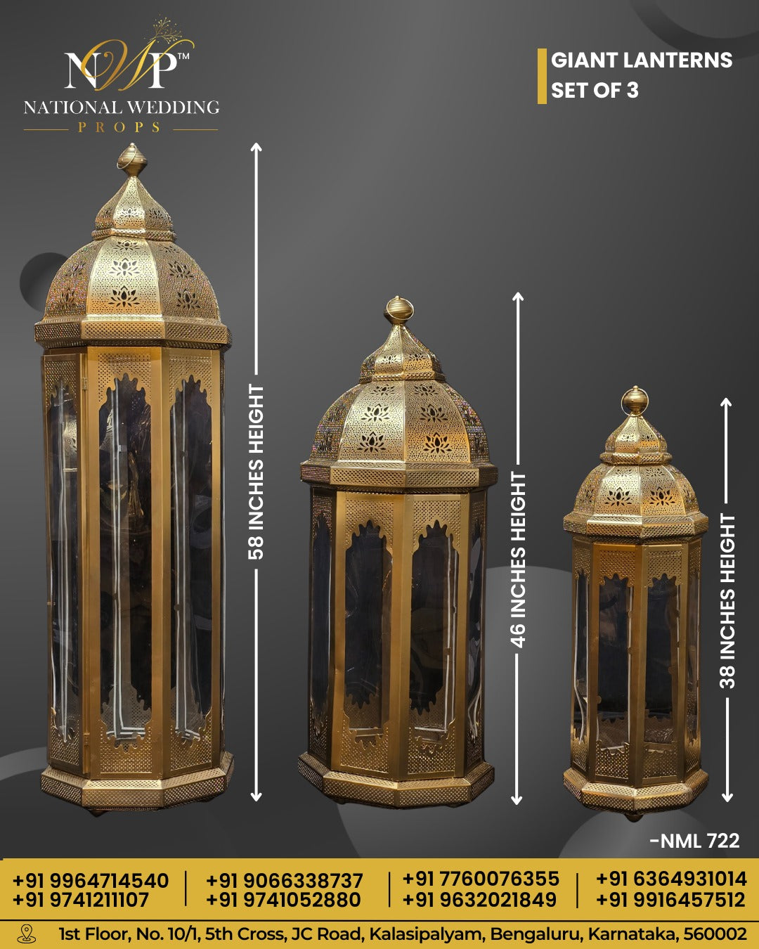Giant lanterns set of 3