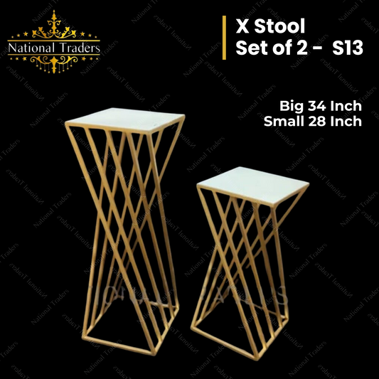 S13 - X STOOL SET OF 2