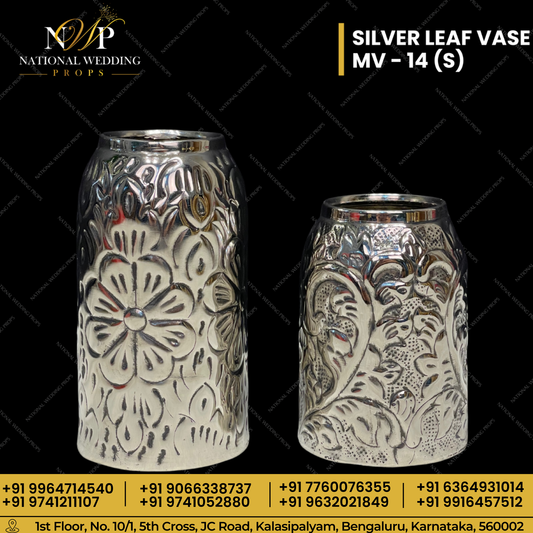 Silver Leaf Vase