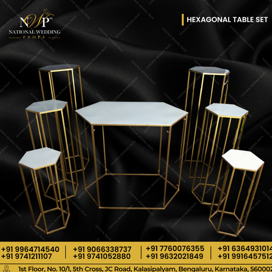 Hexagonal table set