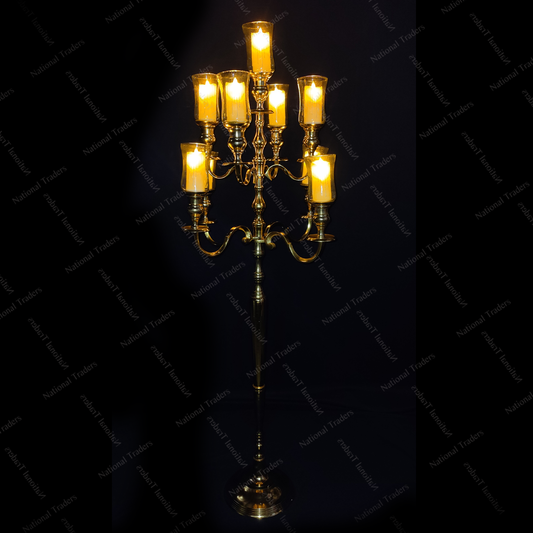 Glass Candelabara 9 Arms